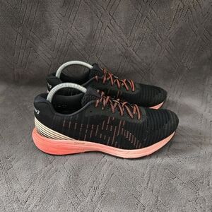 Asics Black and Pink Athletic Shoes